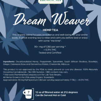 Dream Weaver Hemp Tea - Calming Herbal Tea from The Hemp Tea Company
