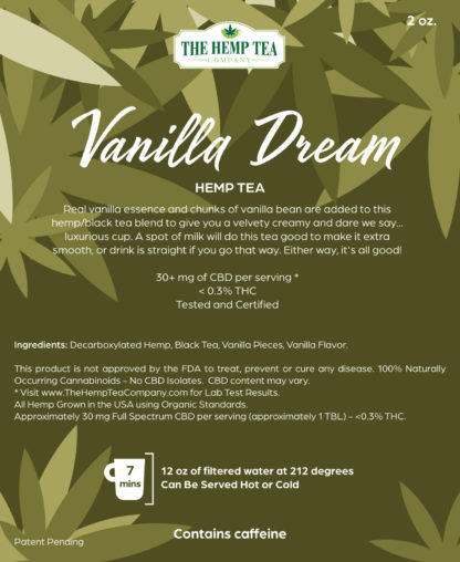 Vanilla Dream Hemp Tea from The Hemp Tea Company